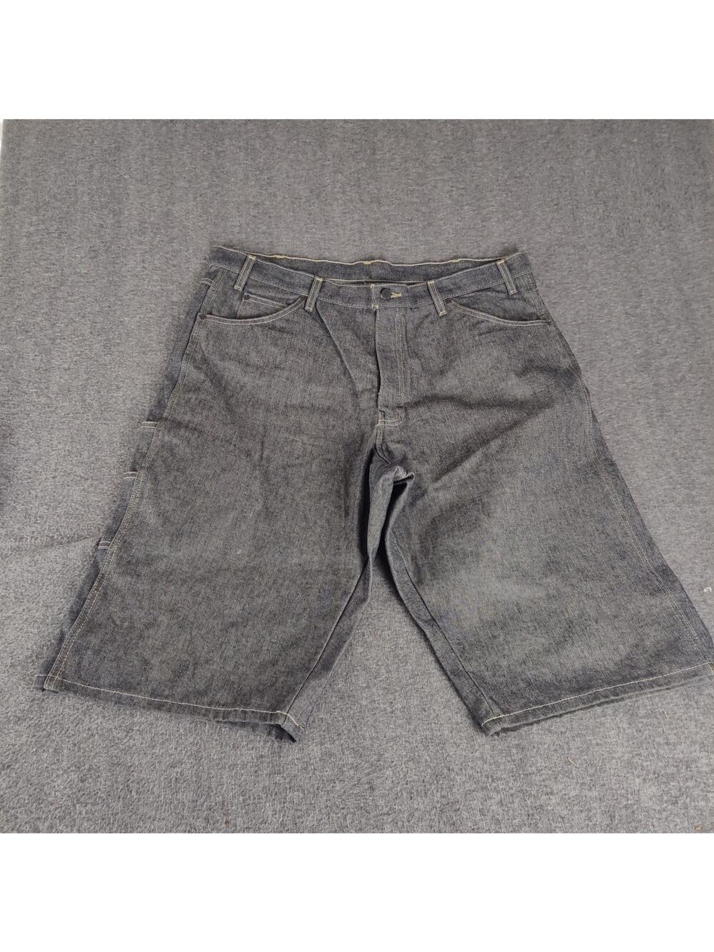 Dickies Men Shorts 38 Gray Denim Loose Fit Pockets High Rise 14 in Inseam NWOT